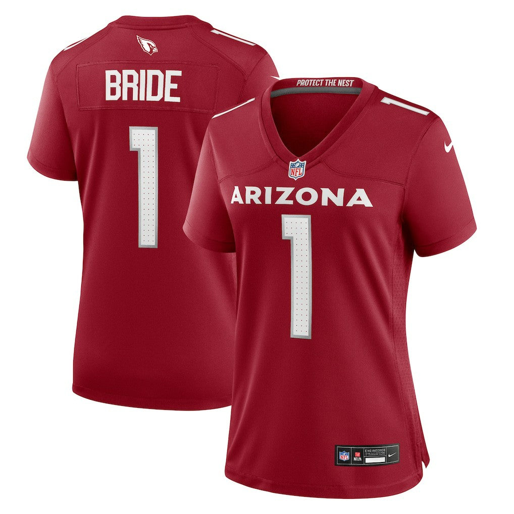Number 1 Bride Arizona Cardinals Women's Game Jersey - Cardinal Jerseys