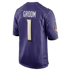 Number 1 Groom Baltimore Ravens Game Jersey - Purple Jerseys