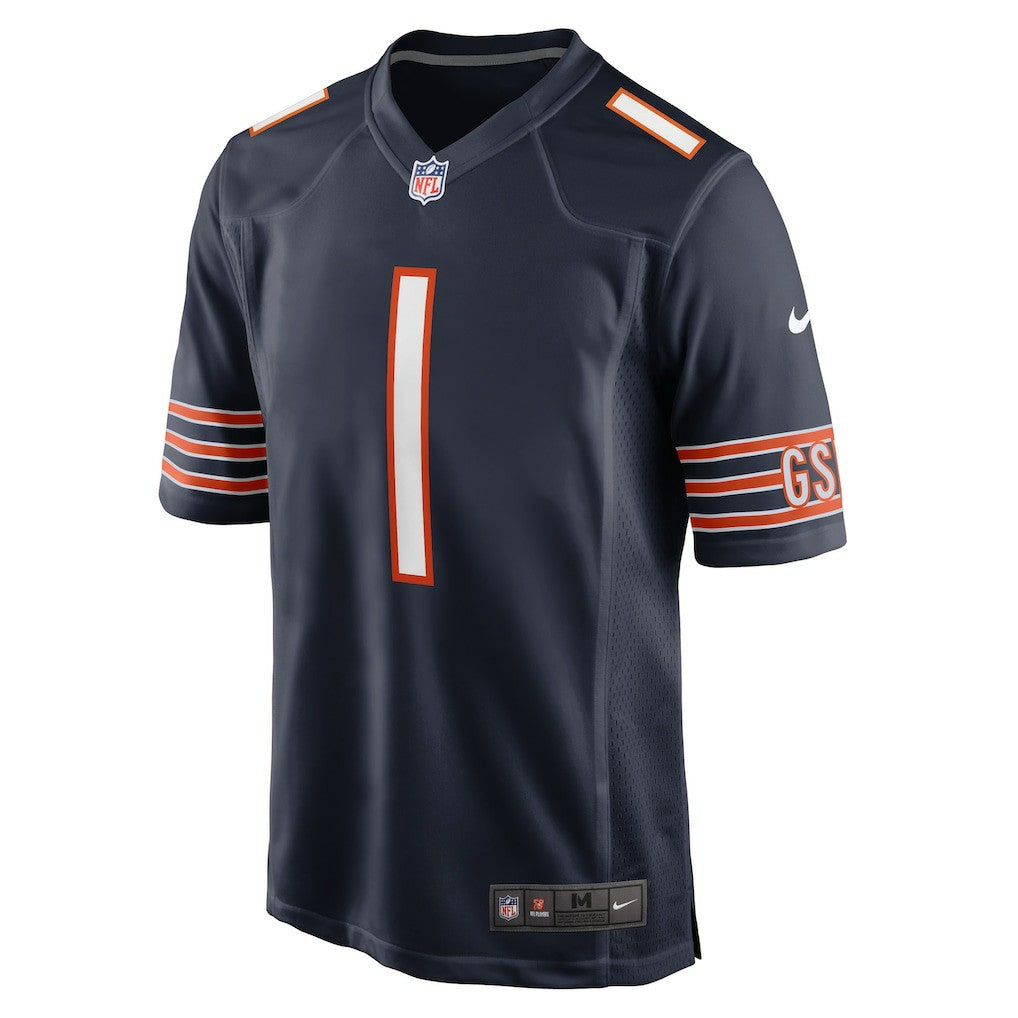 Number 1 Groom Chicago Bears Game Jersey - Navy Jerseys