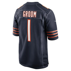 Number 1 Groom Chicago Bears Game Jersey - Navy Jerseys