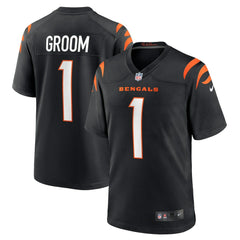 Number 1 Groom Cincinnati Bengals Game Jersey - Black Jerseys