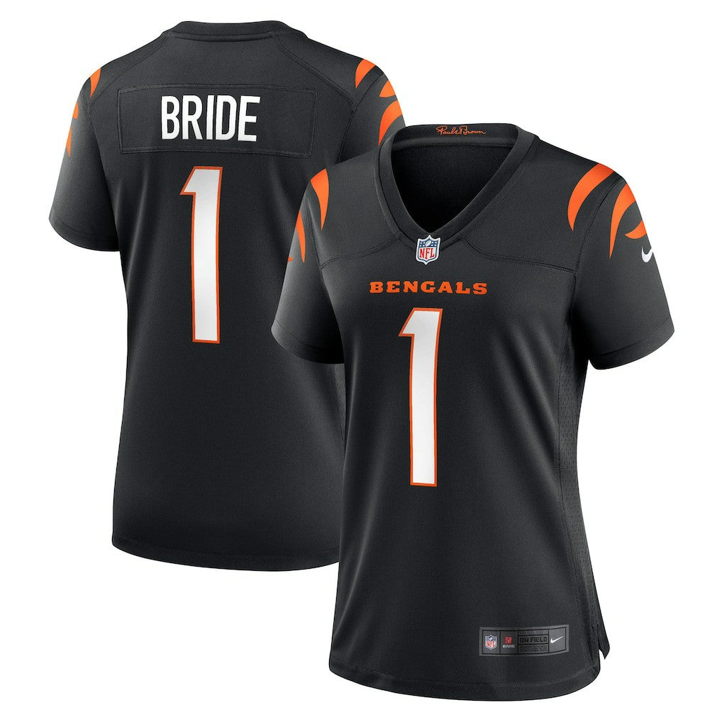 Number 1 Bride Cincinnati Bengals Women's Game Jersey - Black Jerseys