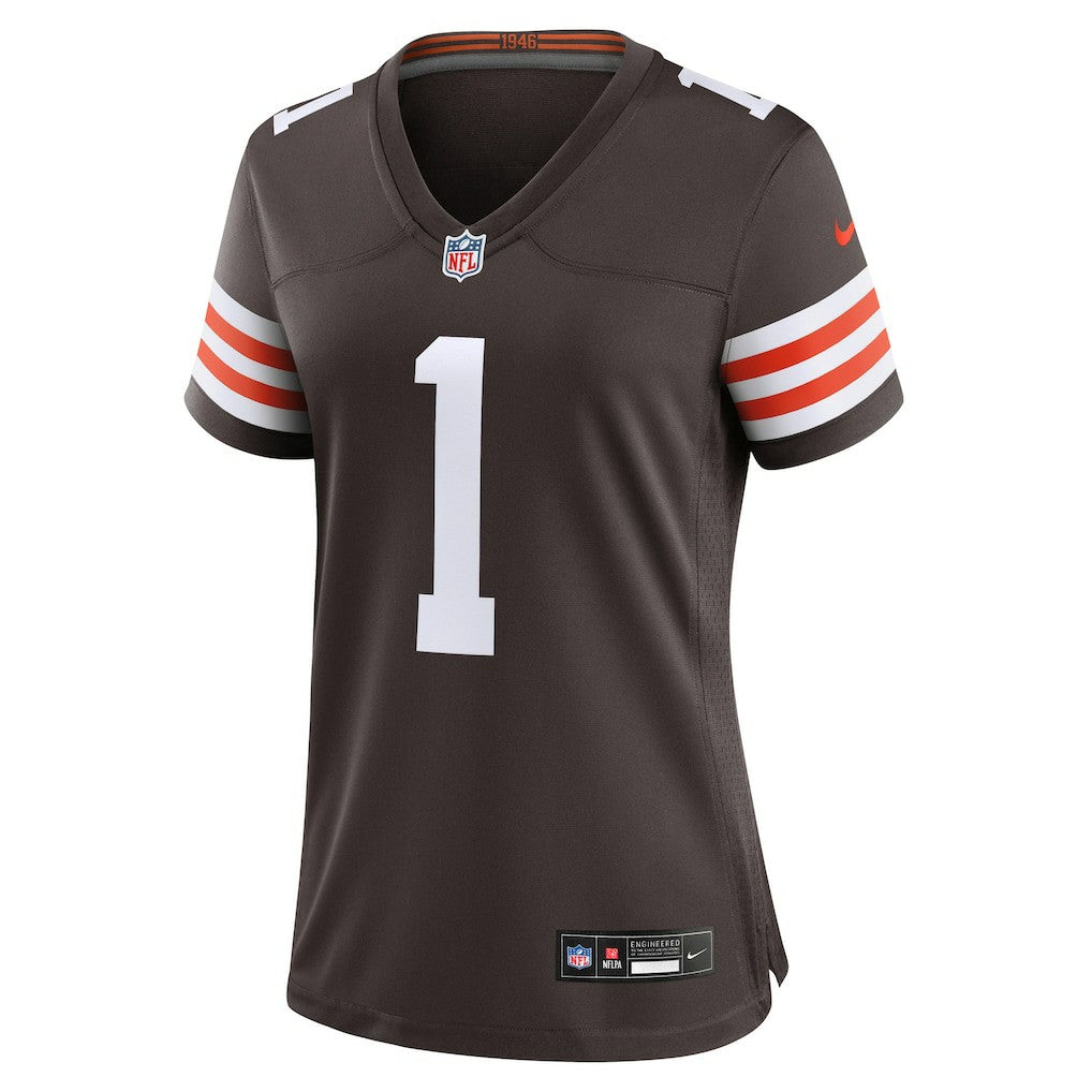 Number 1 Bride Cleveland Browns Women's Game Jersey - Brown Jerseys