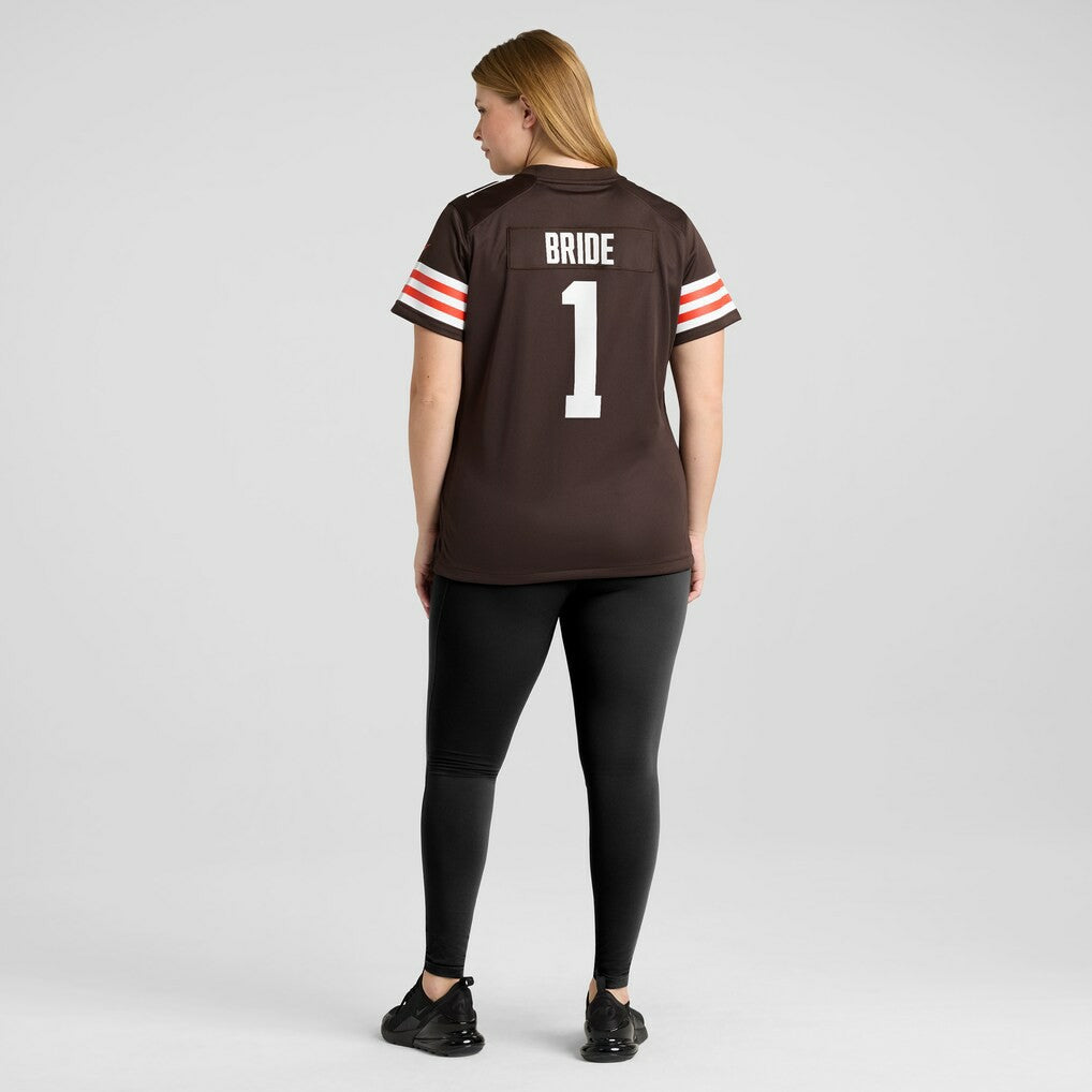 Number 1 Bride Cleveland Browns Women's Game Jersey - Brown Jerseys