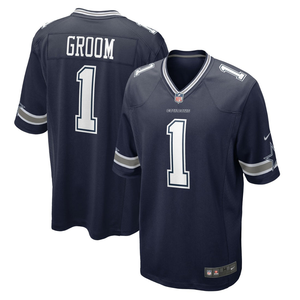 Number 1 Groom Dallas Cowboys Game Jersey - Navy Jerseys