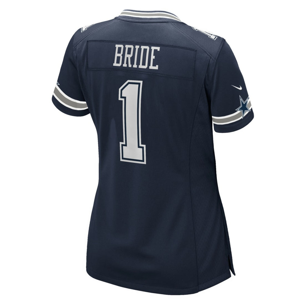 Number 1 Bride Dallas Cowboys Women's Game Jersey - Navy Jerseys