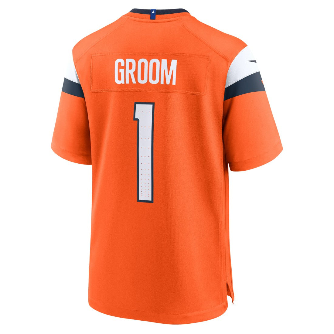 Number 1 Groom Denver Broncos Game Jersey - Orange Jerseys