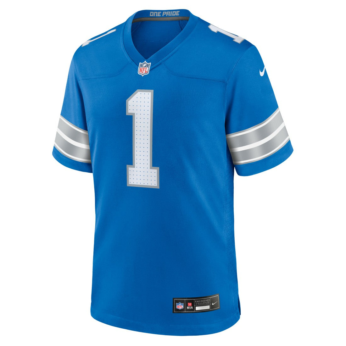 Number 1 Groom Detroit Lions Game Jersey - Blue Jerseys