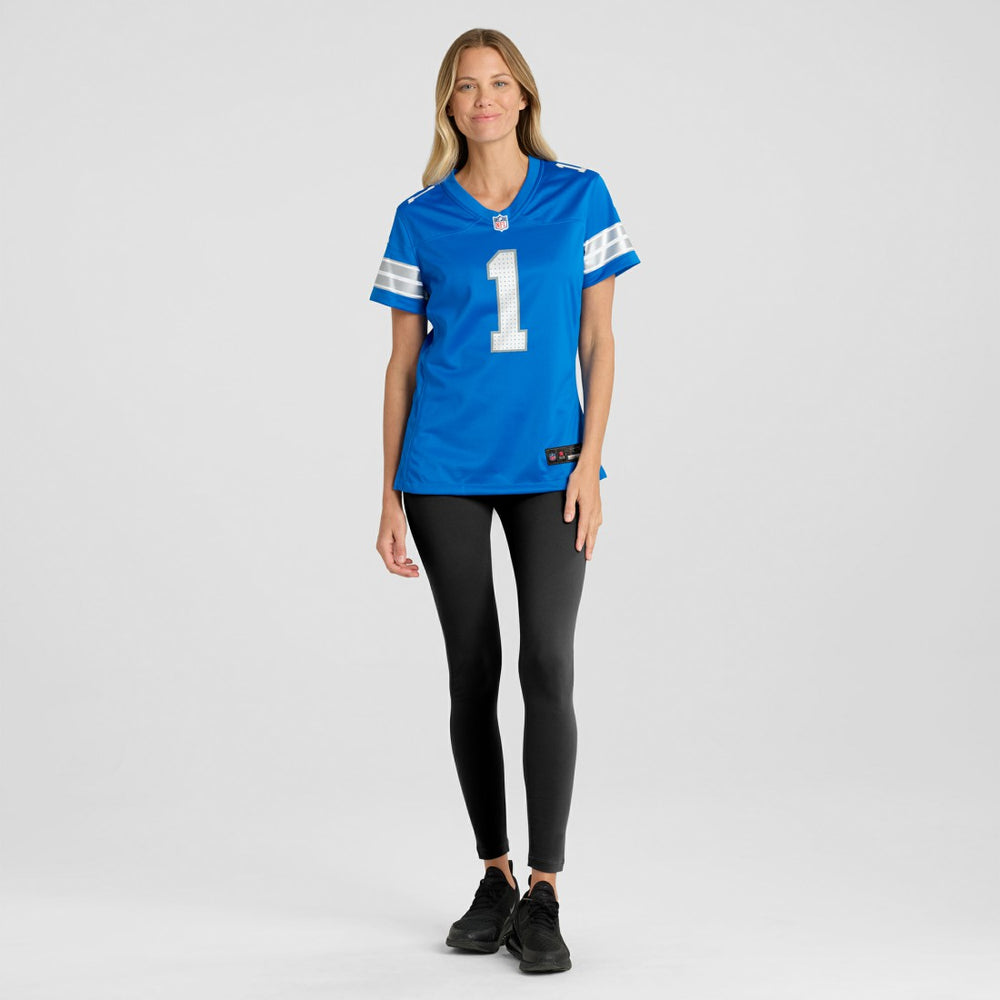 Number 1 Bride Detroit Lions Women's Game Jersey - Blue Jerseys