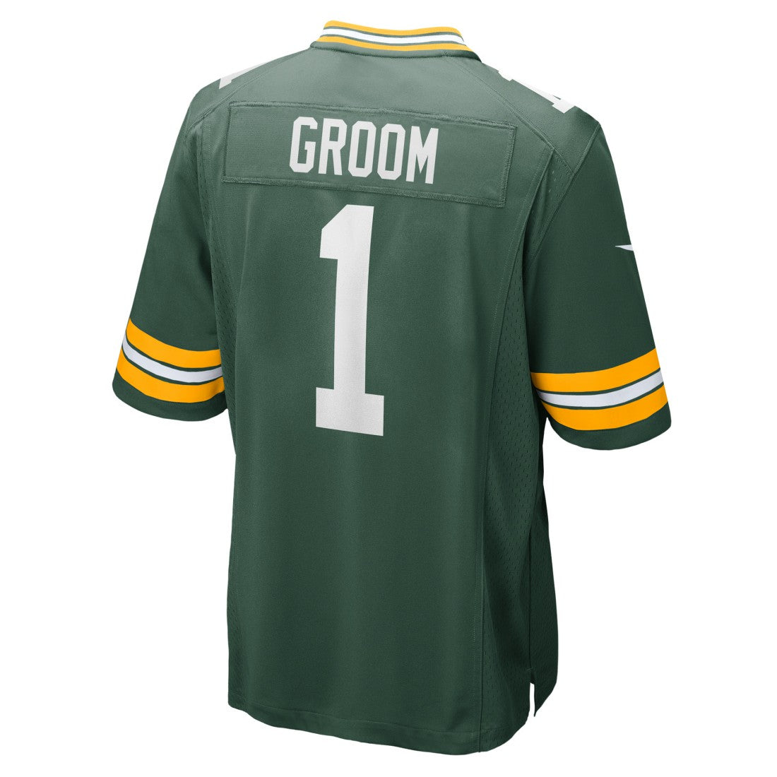 Number 1 Groom Green Bay Packers Game Jersey - Green Jerseys