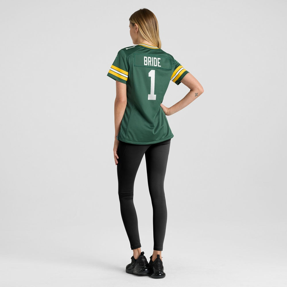 Number 1 Bride Green Bay Packers Women's Game Jersey - Green Jerseys
