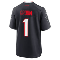 Number 1 Groom Houston Texans Game Jersey - Navy Jerseys