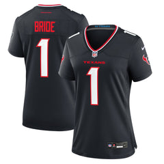 Number 1 Bride Houston Texans Women's Game Jersey - Navy Jerseys