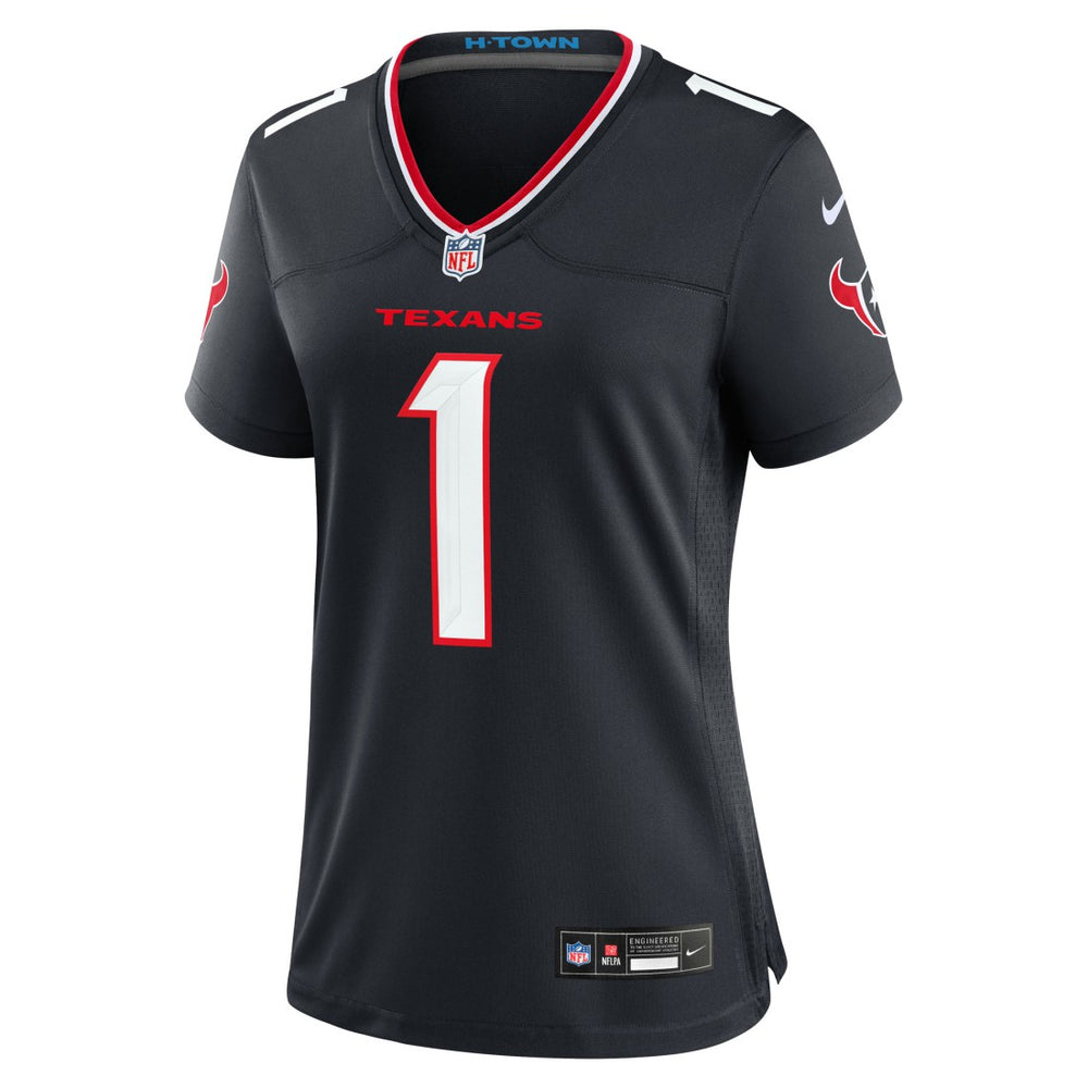 Number 1 Bride Houston Texans Women's Game Jersey - Navy Jerseys