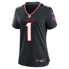 Number 1 Bride Houston Texans Women's Game Jersey - Navy Jerseys