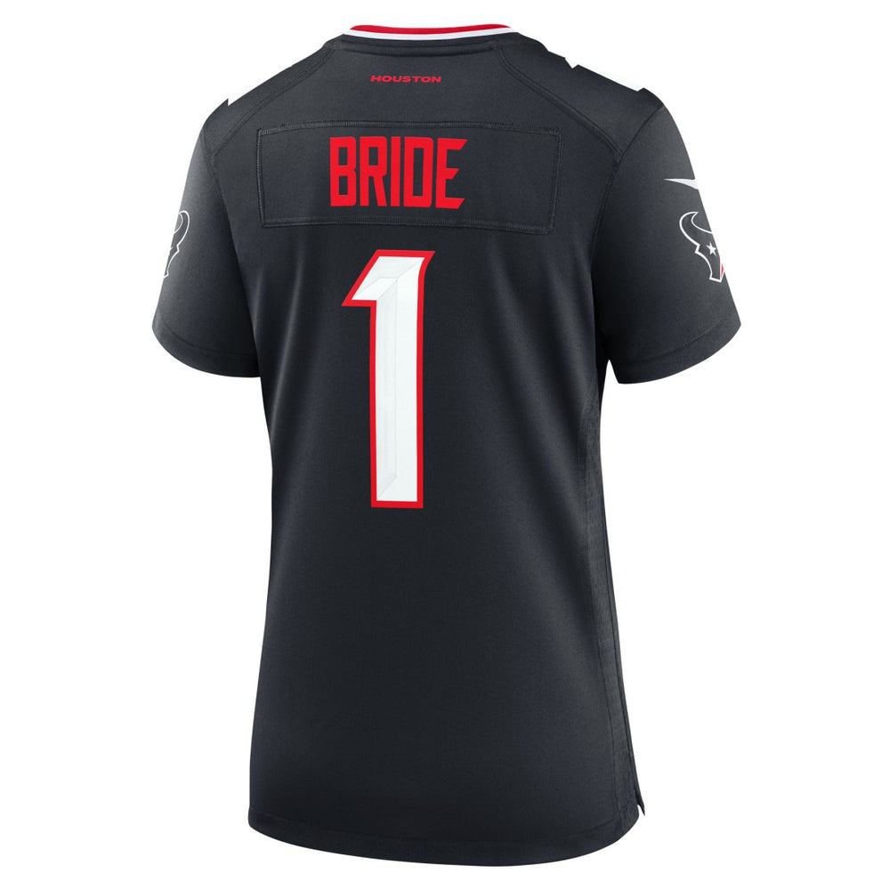 Number 1 Bride Houston Texans Women's Game Jersey - Navy Jerseys