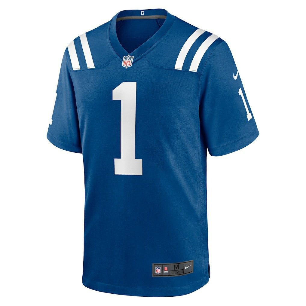 Number 1 Groom Indianapolis Colts Game Jersey - Royal Jerseys
