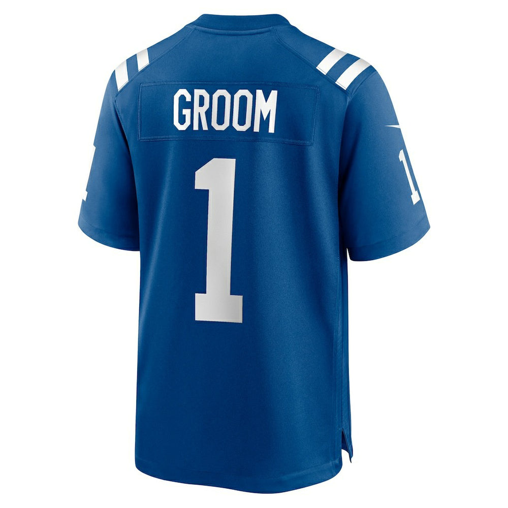 Number 1 Groom Indianapolis Colts Game Jersey - Royal Jerseys