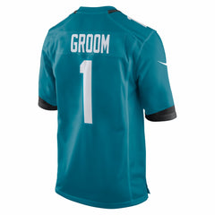 Number 1 Groom Jacksonville Jaguars Game Jersey - Teal Jerseys