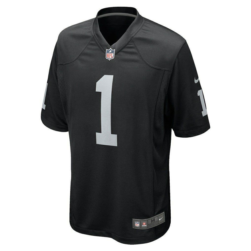 Number 1 Groom Las Vegas Raiders Game Jersey - Black Jerseys