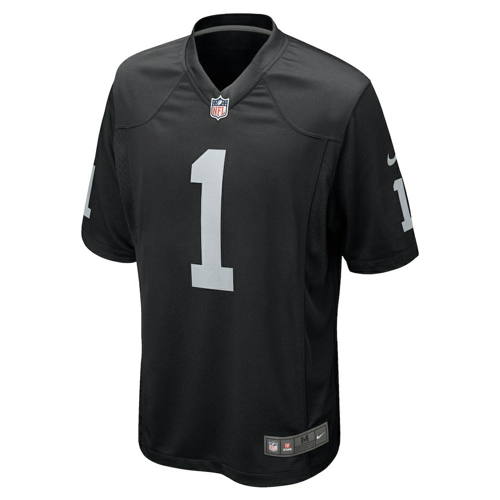 Number 1 Groom Las Vegas Raiders Game Jersey - Black Jerseys