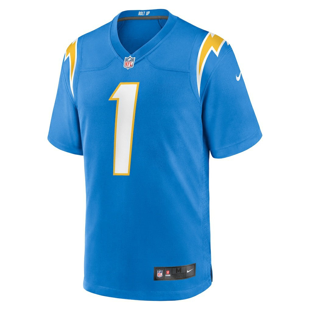 Number 1 Groom Los Angeles Chargers Game Jersey - Powder Blue Jerseys