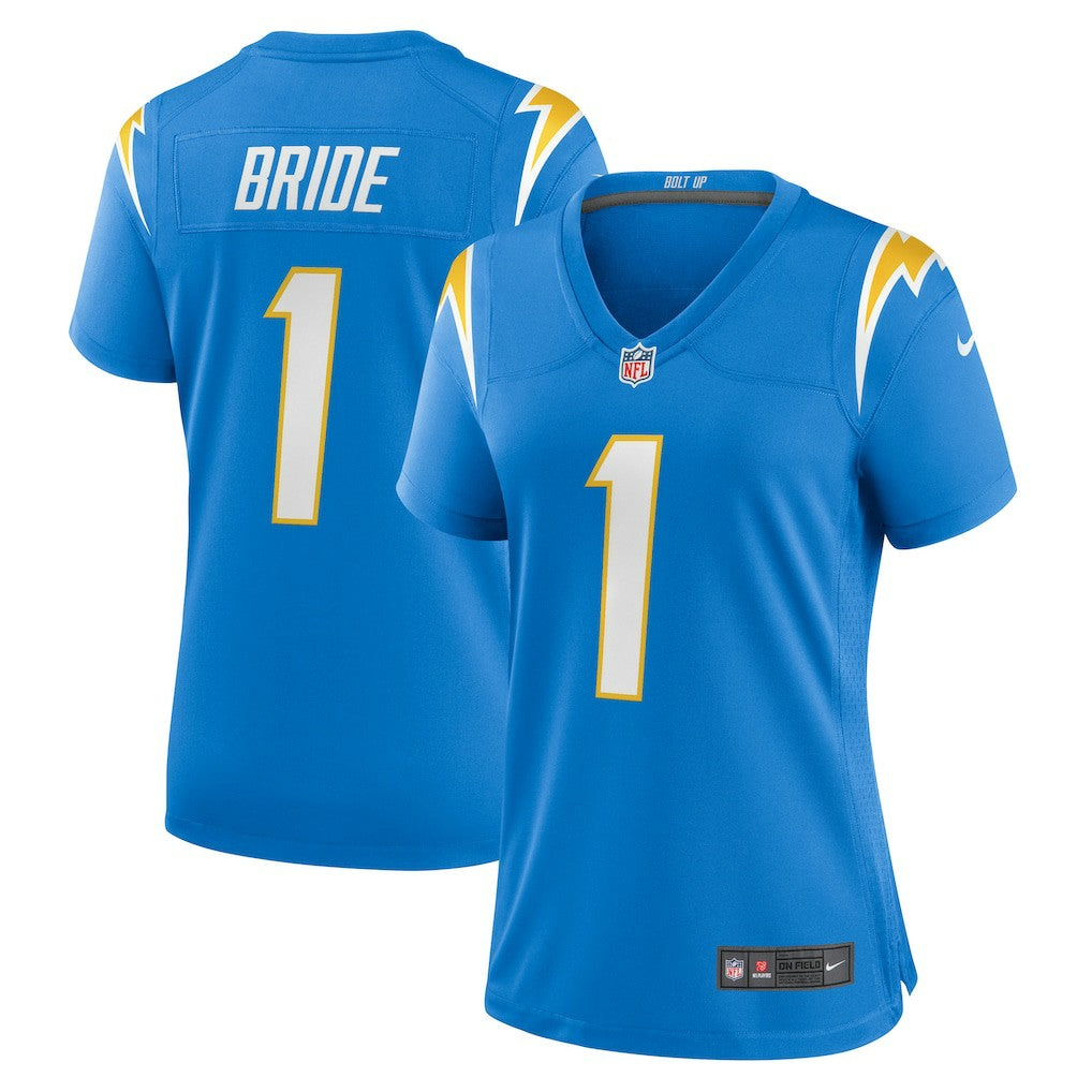 Number 1 Bride Los Angeles Chargers Women's Game Jersey - Powder Blue Jerseys