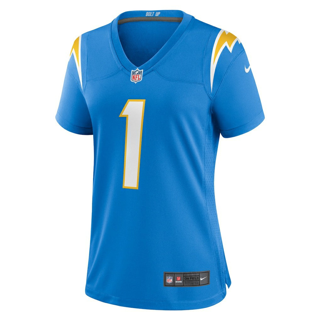 Number 1 Bride Los Angeles Chargers Women's Game Jersey - Powder Blue Jerseys