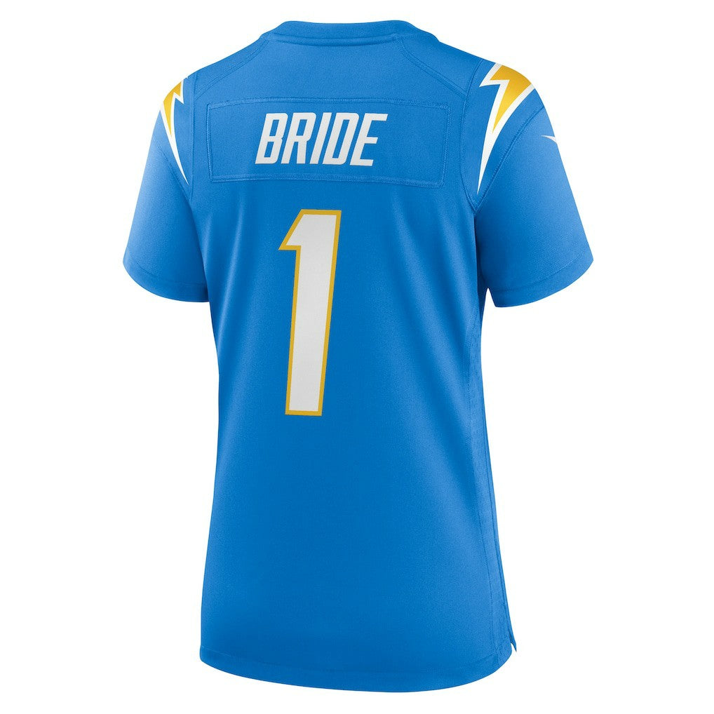 Number 1 Bride Los Angeles Chargers Women's Game Jersey - Powder Blue Jerseys