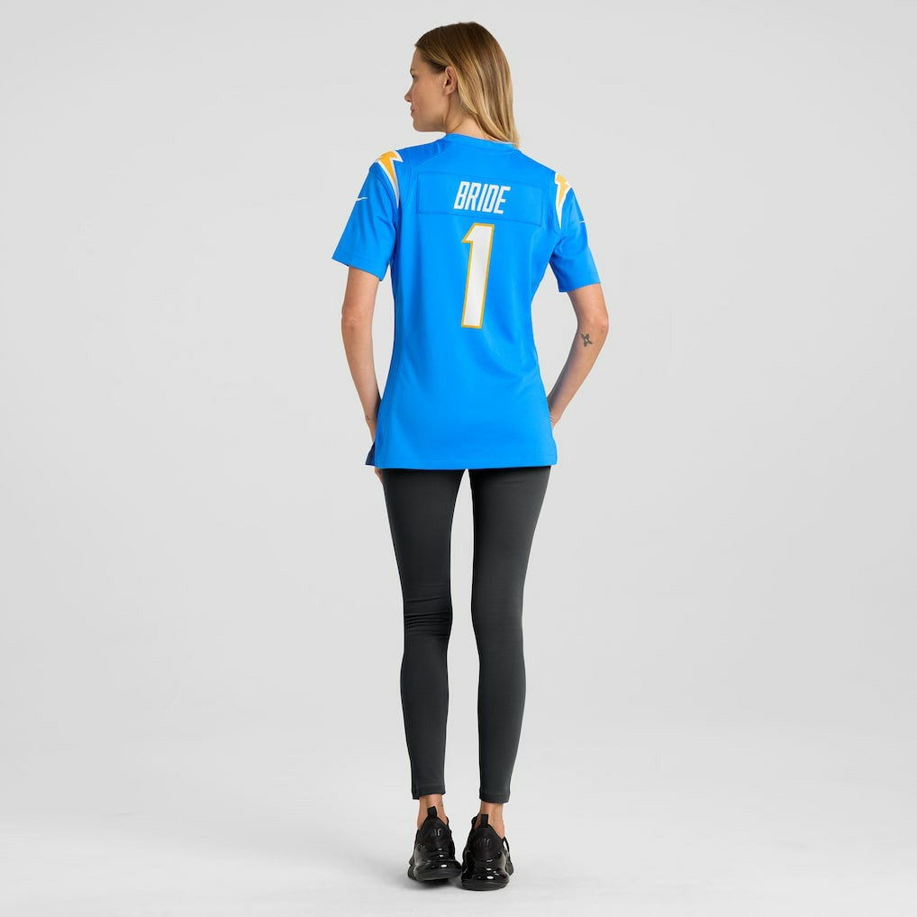 Number 1 Bride Los Angeles Chargers Women's Game Jersey - Powder Blue Jerseys