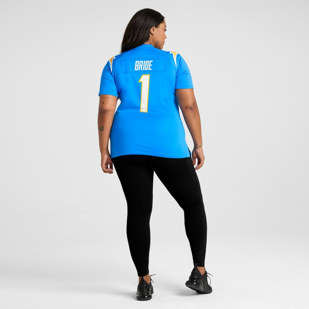 Number 1 Bride Los Angeles Chargers Women's Game Jersey - Powder Blue Jerseys