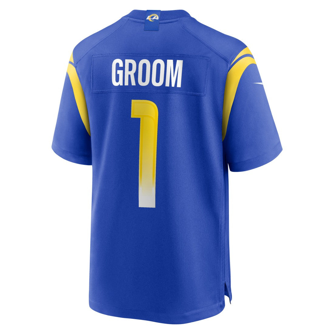 Number 1 Groom Los Angeles Rams Game Jersey - Royal Jerseys