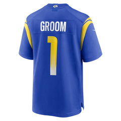 Number 1 Groom Los Angeles Rams Game Jersey - Royal Jerseys