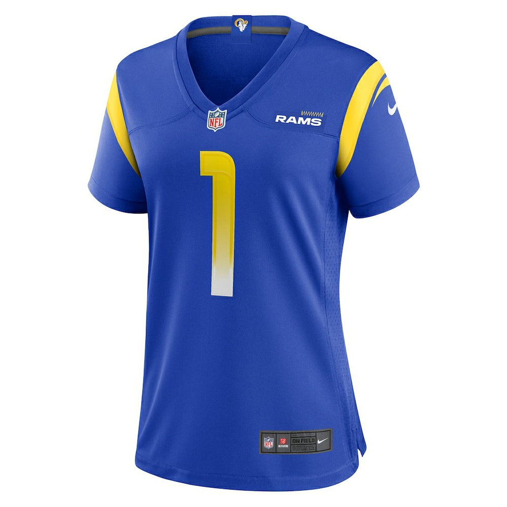 Number 1 Bride Los Angeles Rams Women's Game Jersey - Royal Jerseys