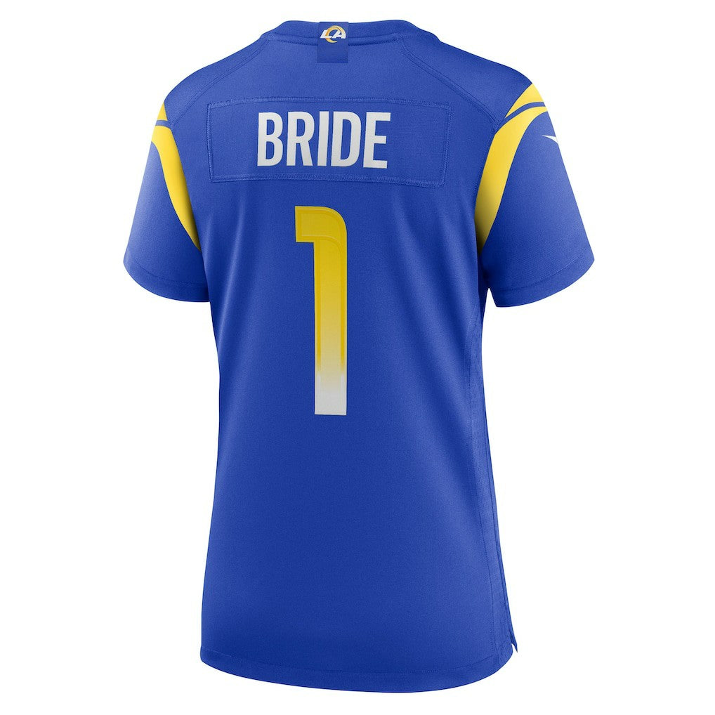 Number 1 Bride Los Angeles Rams Women's Game Jersey - Royal Jerseys