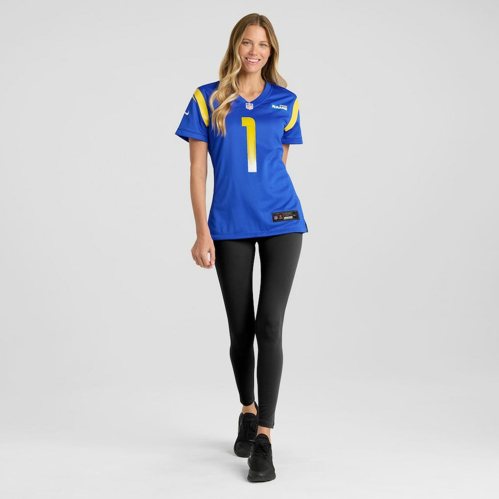 Number 1 Bride Los Angeles Rams Women's Game Jersey - Royal Jerseys