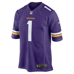 Number 1 Groom Minnesota Vikings Game Jersey - Purple Jerseys