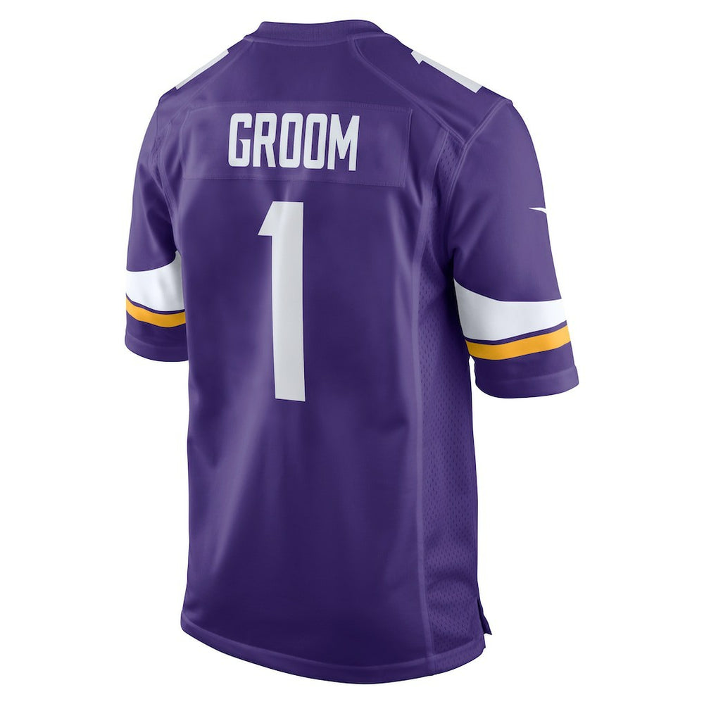 Number 1 Groom Minnesota Vikings Game Jersey - Purple Jerseys