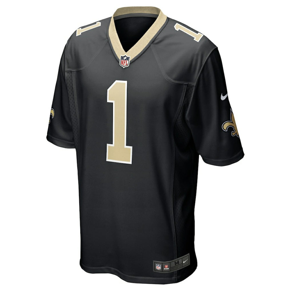 Number 1 Groom New Orleans Saints Game Jersey - Black Jerseys