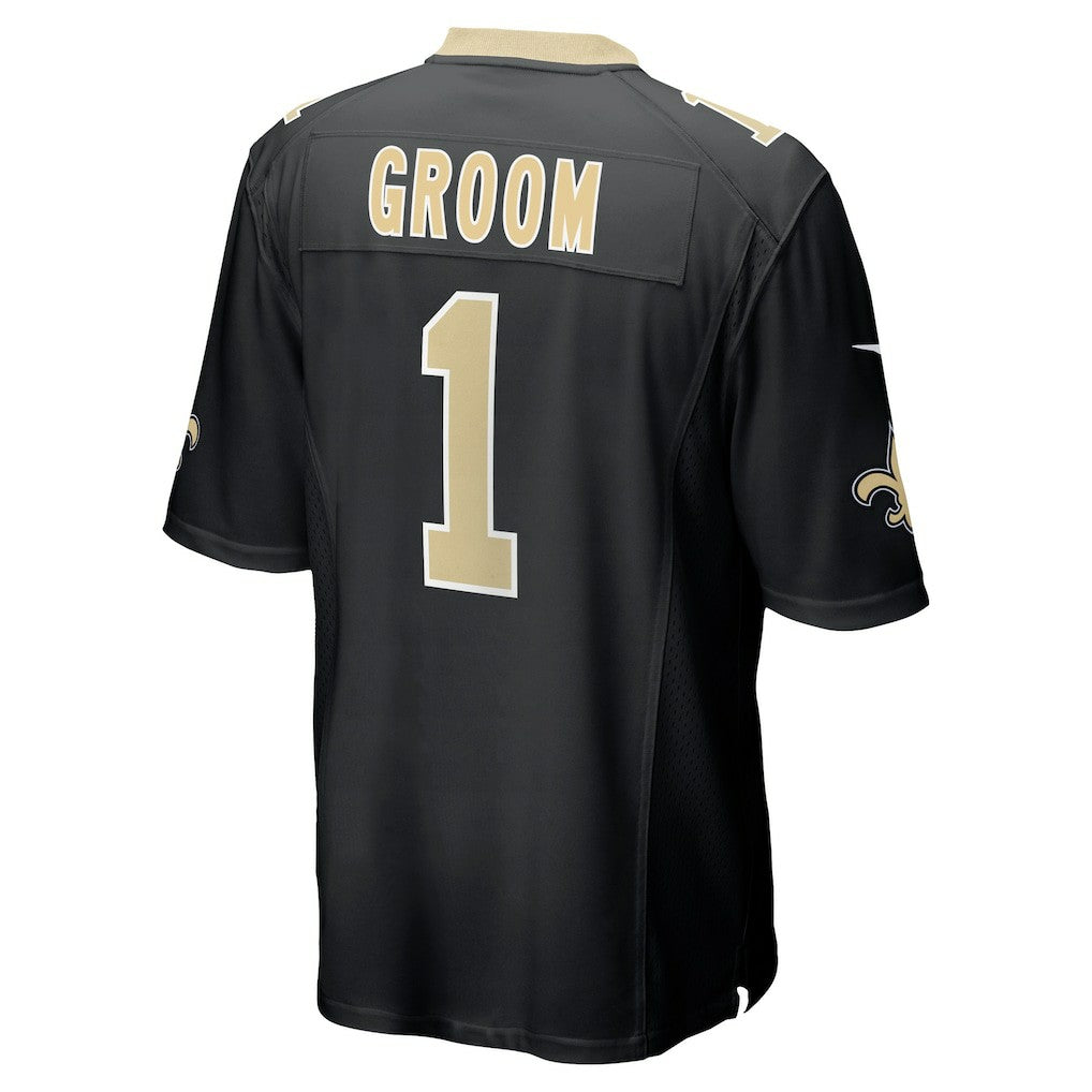 Number 1 Groom New Orleans Saints Game Jersey - Black Jerseys