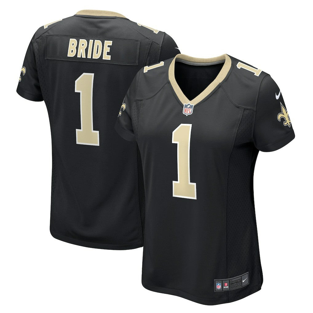 Number 1 Bride New Orleans Saints Women's Game Jersey - Black Jerseys