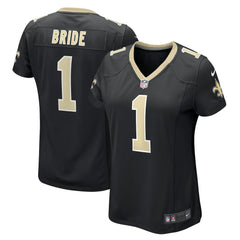 Number 1 Bride New Orleans Saints Women's Game Jersey - Black Jerseys