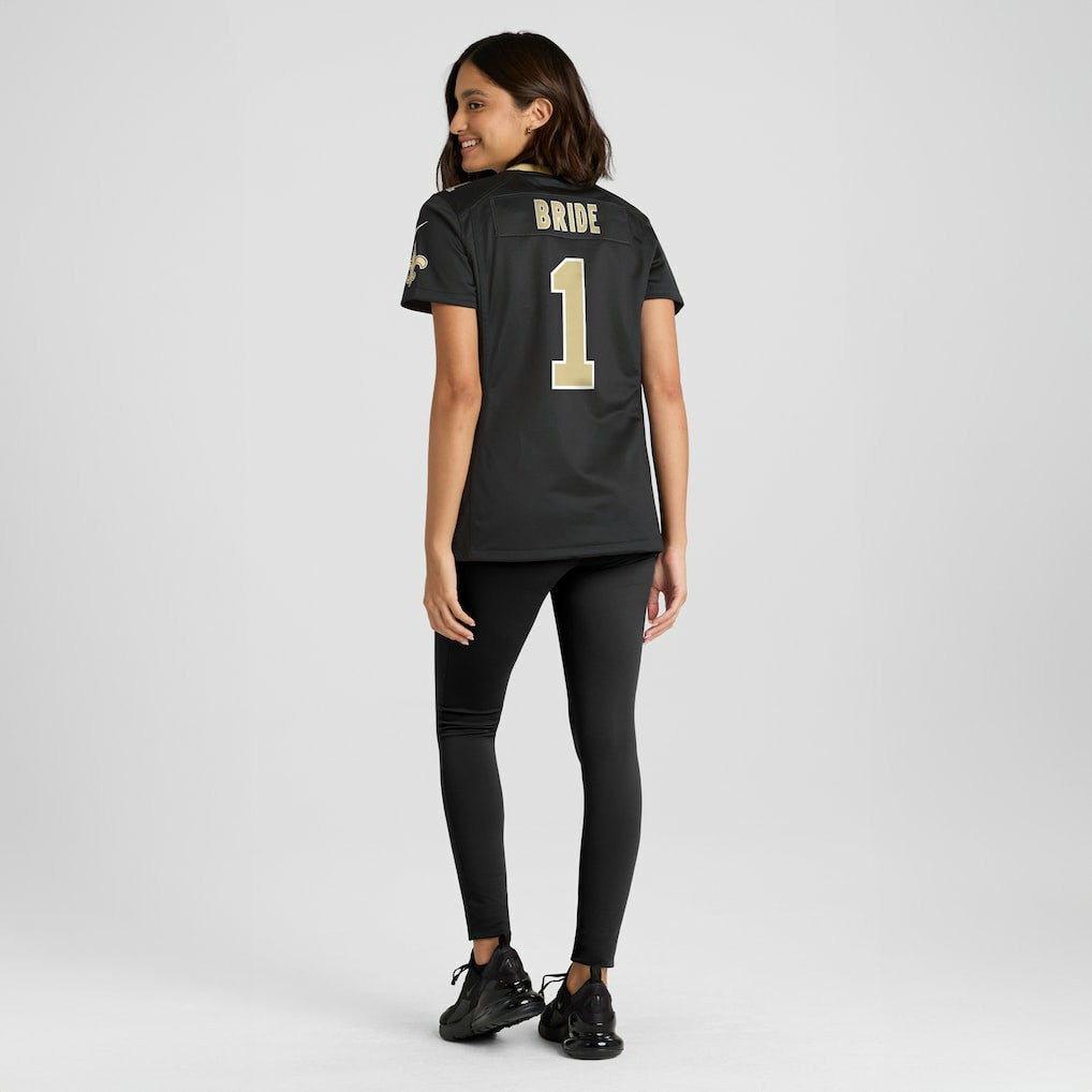 Number 1 Bride New Orleans Saints Women's Game Jersey - Black Jerseys