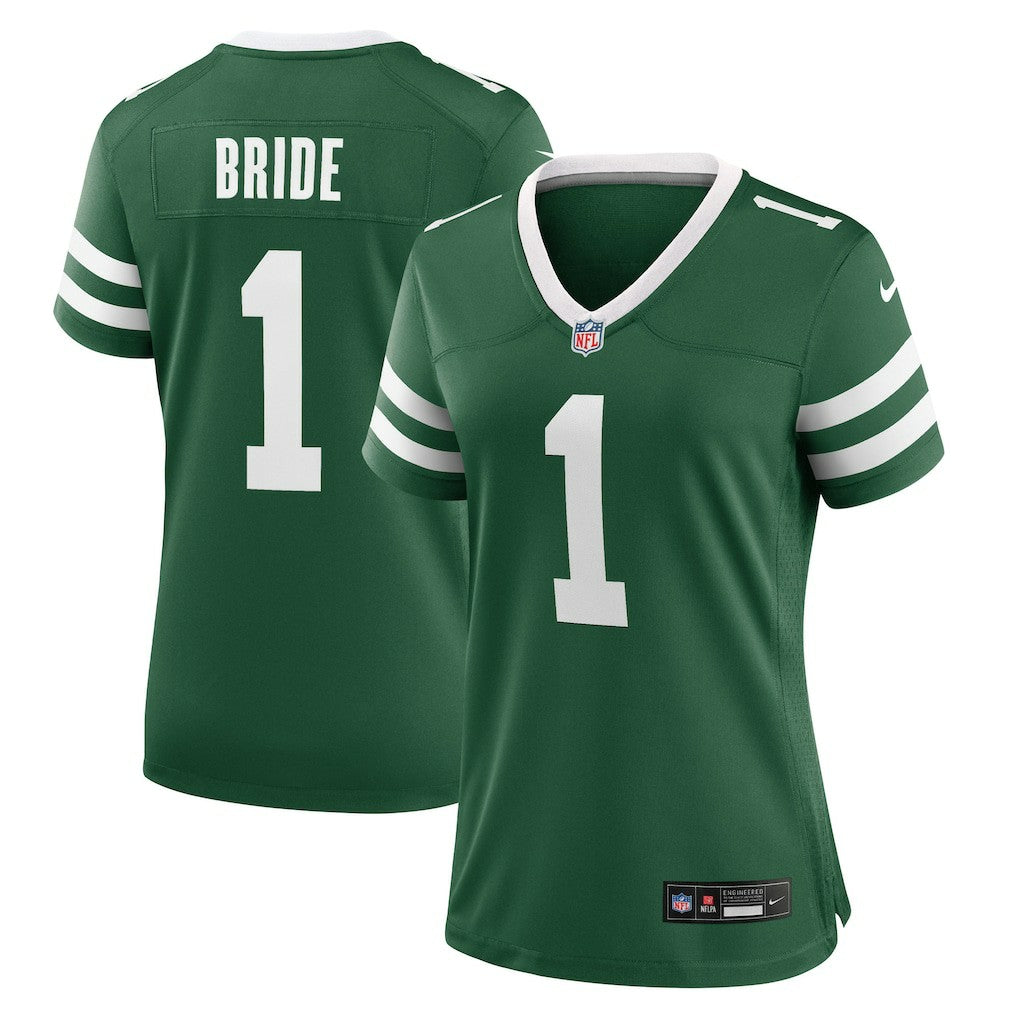 Number 1 Bride New York Jets Women's Game Jersey - Legacy Green Jerseys