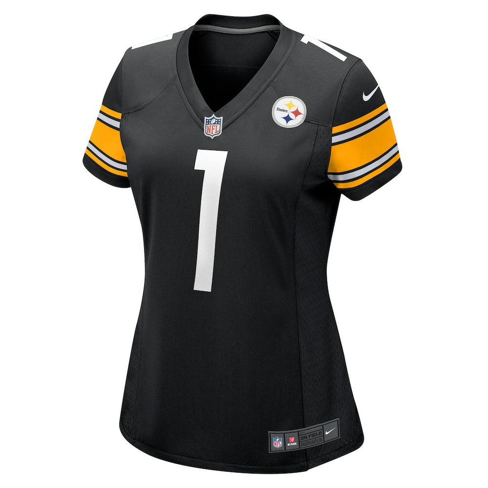 Number 1 Bride Pittsburgh Steelers Women's Game Jersey - Black Jerseys