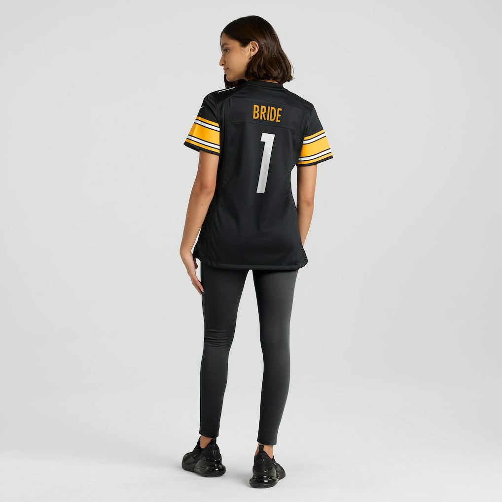 Number 1 Bride Pittsburgh Steelers Women's Game Jersey - Black Jerseys
