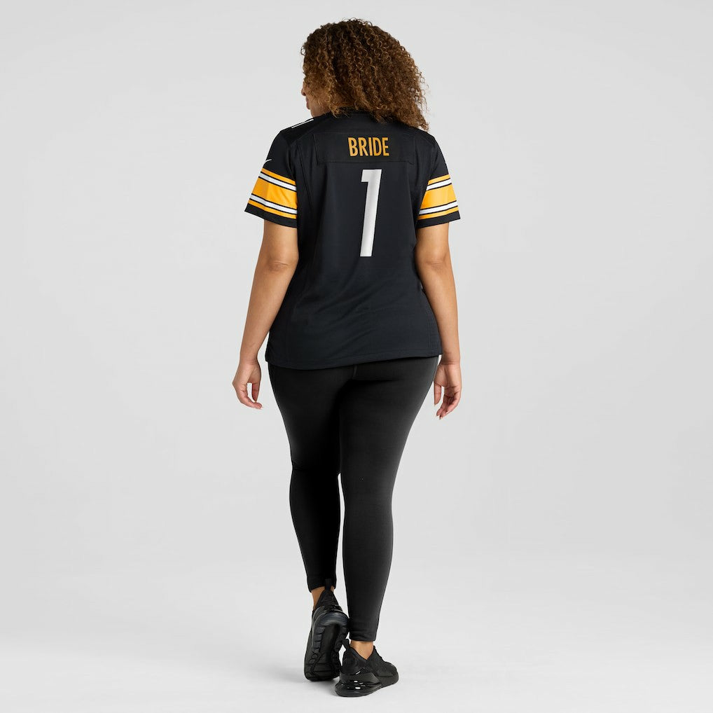 Number 1 Bride Pittsburgh Steelers Women's Game Jersey - Black Jerseys