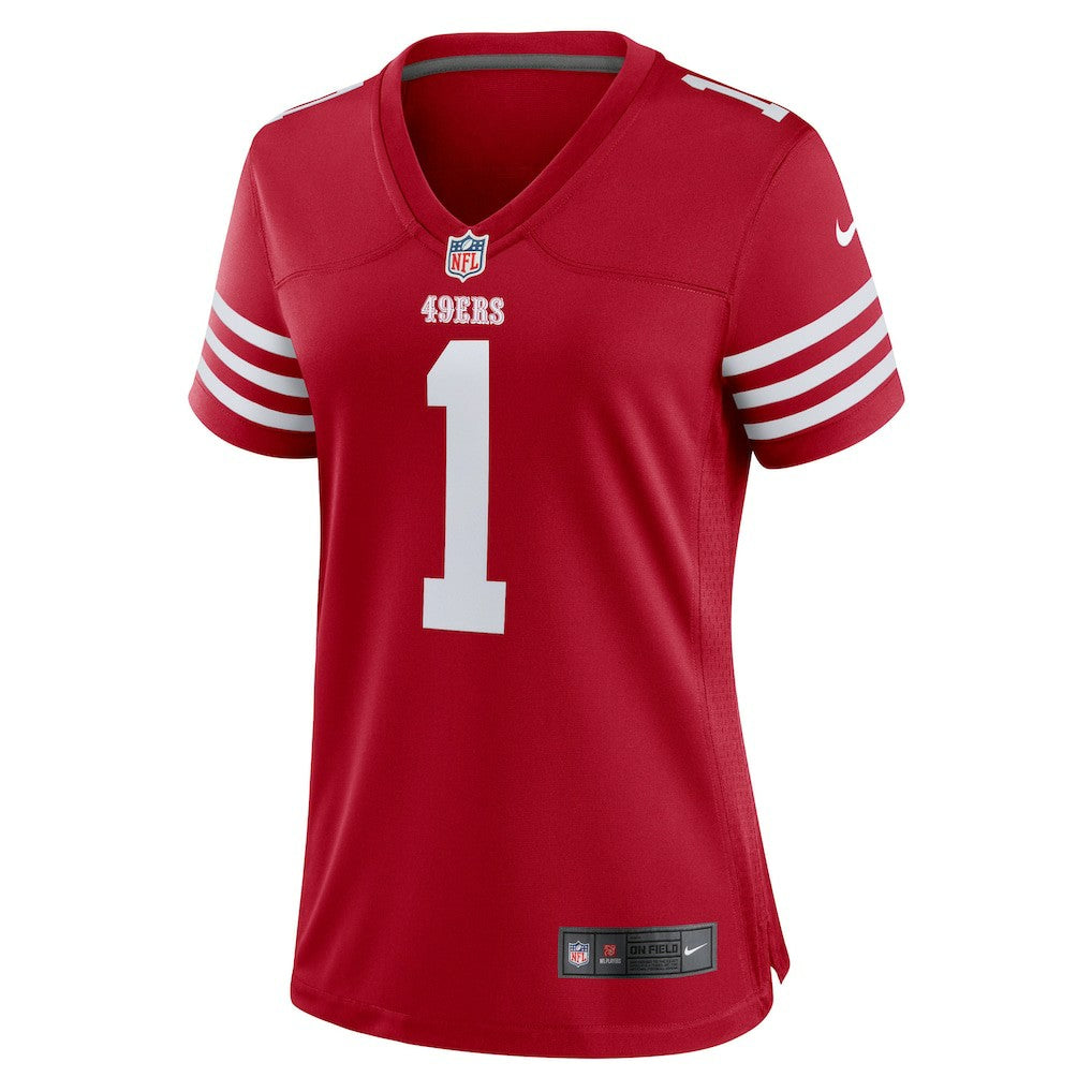 Number 1 Bride San Francisco 49ers Women's Game Jersey - Scarlet Jerseys
