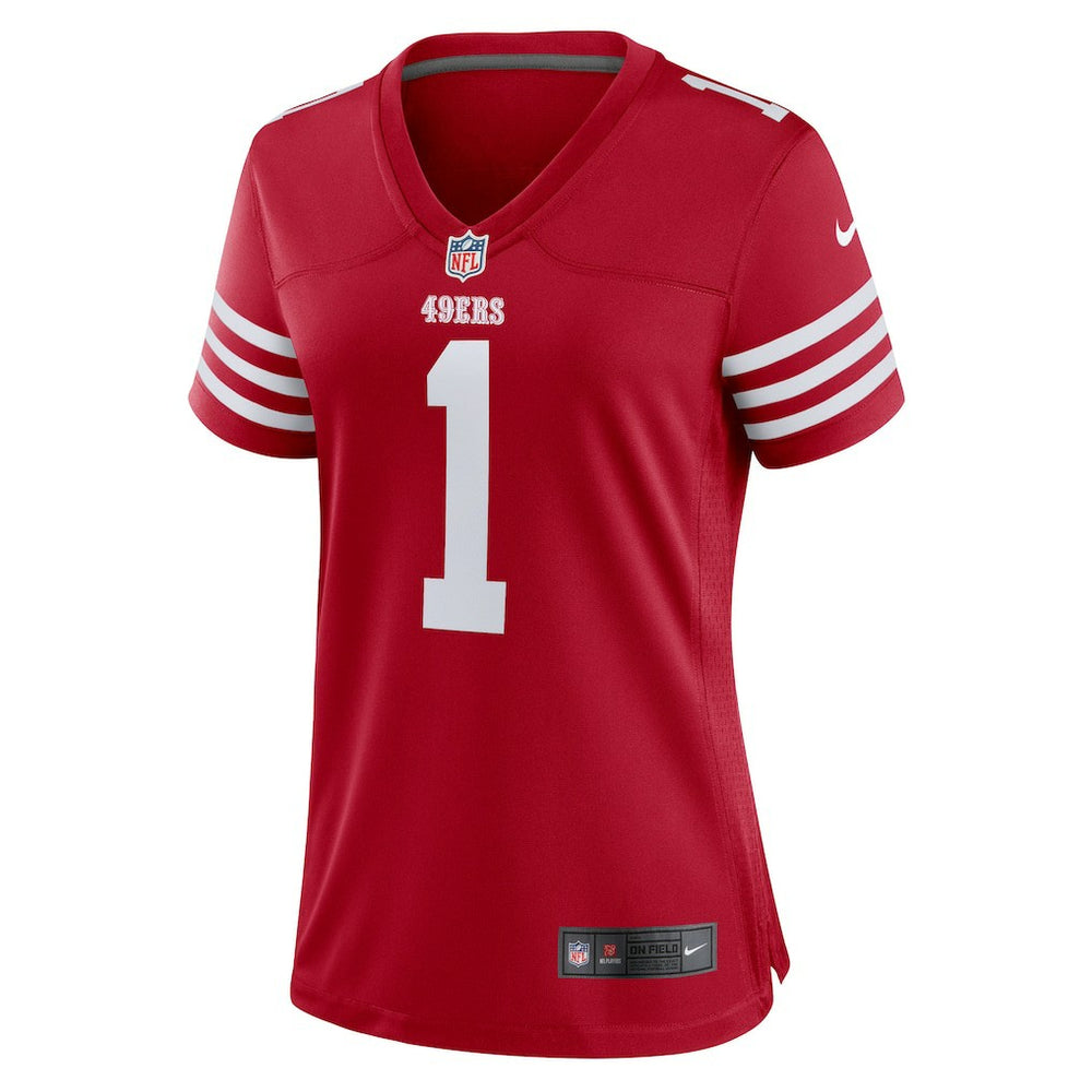 Number 1 Bride San Francisco 49ers Women's Game Jersey - Scarlet Jerseys
