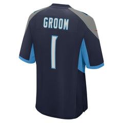 Number 1 Groom Tennessee Titans Game Jersey - Navy Jerseys